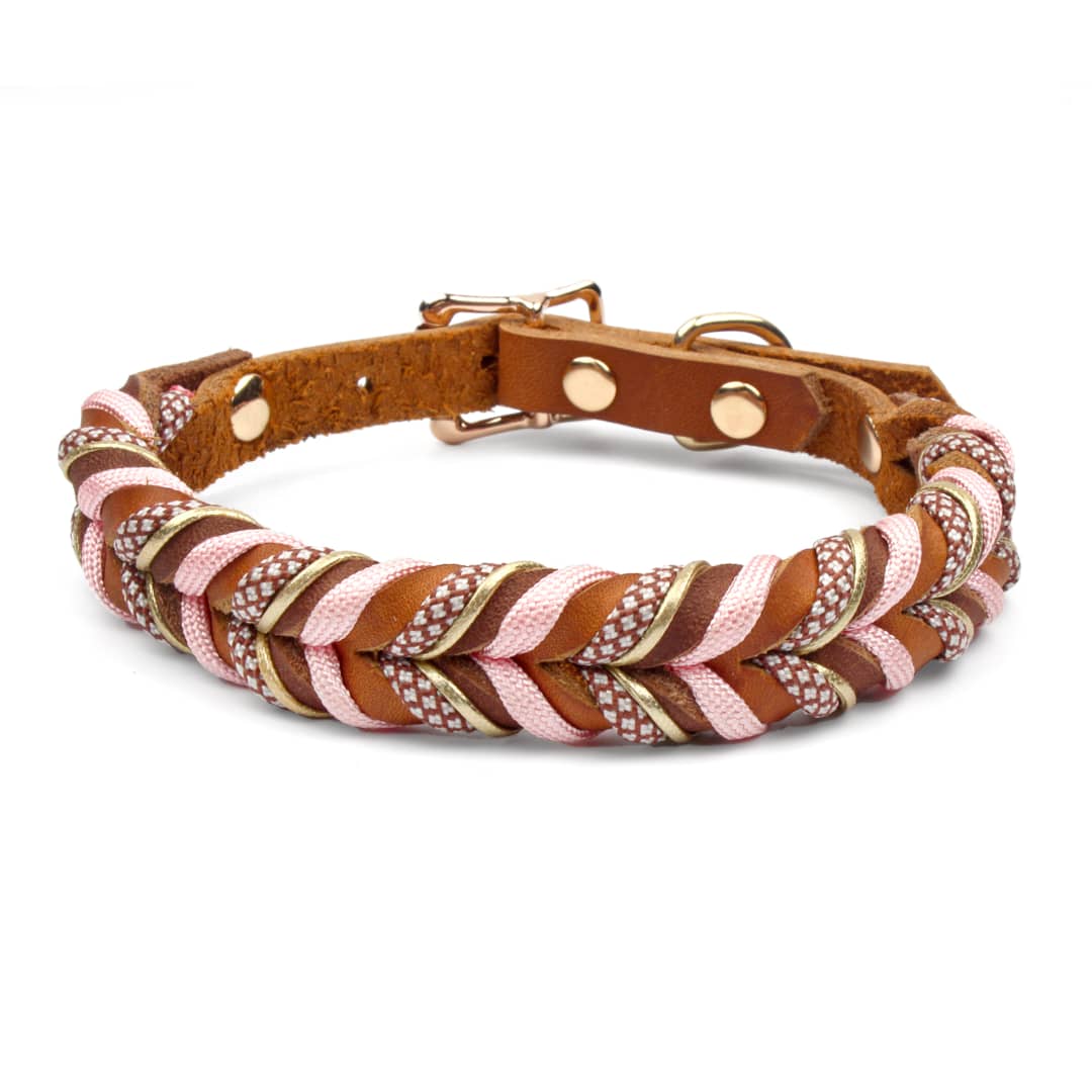 Collier tressé cuir et paracorde