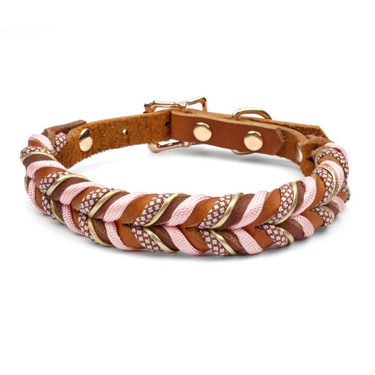 Collier tressé cuir et paracorde